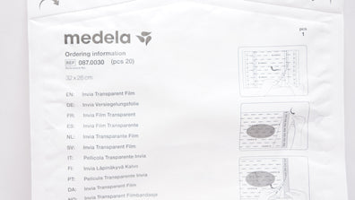 Medela  087.0030 Invia Transparent Film 32 x 26cm - Pack of 20